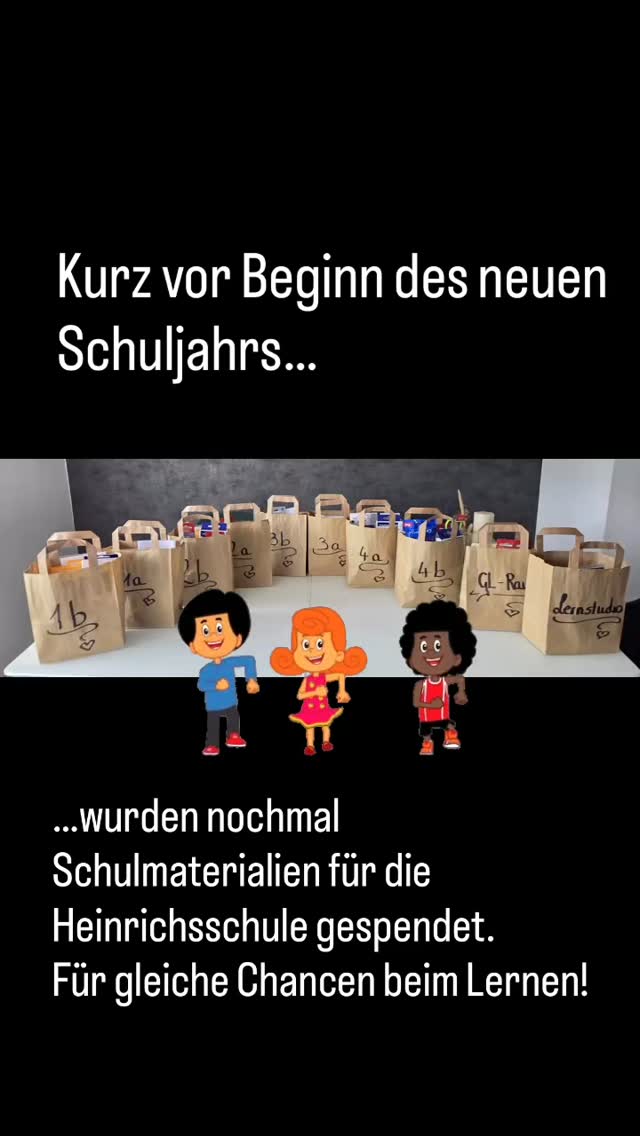 Die @ggs.heinrichsschule wird regelmäßig mit Schulmaterialien versorgt, um den Kindern, denen es an etwas fehlt, die gleiche Chance auf Bildung zu ermöglichen.
DANKE an alle Spender/innen
